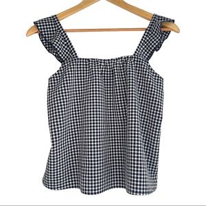 Monk & Lou XS Black and White Gingham Checked Tank Top